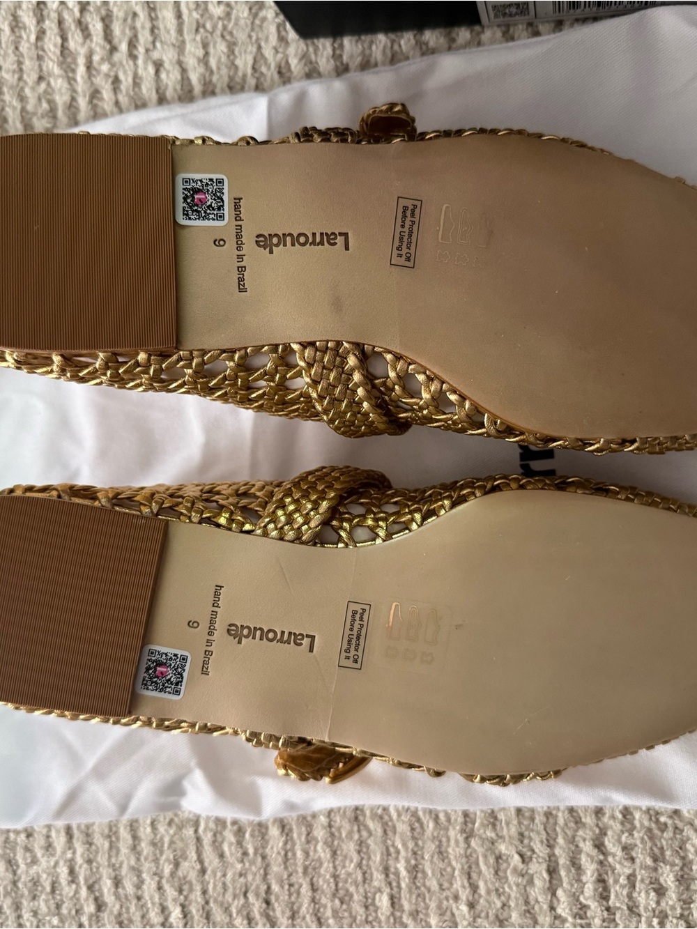 NWT Larroude Verona macrame ballet flat - 9 - Picture 4 of 9